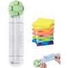 KEORHEZ Taglierina per carta, 4 in 1, con fondo antiscivolo, tagli efficienti per appunti, cartone, foto ed etichette (verde)
