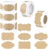 JIANTA Etichette Carta Kraft, Adesive Scrivibili, 1250 Pezzi | 5 Rotoli Etichette Vuote per Barattoli, Bottiglie, Scatole, Regali, Lavoretti e Organizzazione Casa, 7 Stili