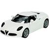 Generisch Welly - Modellino di auto compatibile con Alfa Romeo 4C Coupe bianco dal 2014 circa 1/34-1/39, in metallo pressofuso