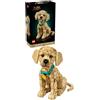 LEGO Icons Cucciolo di Golden Retriever - Kit Modellismo per Adulti - Modello 3D di Animale da Esposizione con Collare e Medaglietta per Cane - Decorazione Fai da Te - Idea Regalo Artigianale - 11384