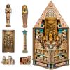 ETKVR Book Nook Kit - Kit fai da te casa in miniatura per adulti, Piramidi | Egitto Faraone Mummia Puzzle 3D Booknook, Modello Costruzione Libreria, Regalo ideale per Halloween, 233 pezzi
