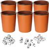 Wotrilw 6 Pezzi Set di Tazze per Dadi, Tazze da Dadi in Pelle, Set Portatile Insonorizzato con 36, per Giochi da Tavolo, Feste, Bar, Campeggio, Viaggi e Serate di Gioco