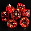 Elifel Set Dadi D&D 7 Pezzi Dragon Eye Mobili Resina Dadi da Gioco Particolari DND con Bordi Affilati Poliedrici Dadi per Dungeon Draghi Pathfinder Rpg DND MTG con Confezione Regalo