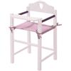 roba Seggiolone per Bambole Fienchen, Accessori, con Vassoio, Legno, Bianco