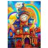 FBFNIOPZUYAw Torre Orologio Arcobaleno Edificio 1000 Pezzi Mini Puzzle per Adulti | 38x26cm Cartone Amanti Puzzle Rilassante Intellettuale Puzzle Finitura Perfetto Regalo Compleanno