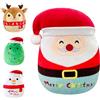POPOYU Peluche di Babbo Natale, Kawaii, peluche con alce, Babbo Natale, per bambini, divano, camera da letto, giocattolo per Natale, Capodanno