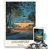 JIANGENNF Puzzle per adulti da 1000 pezzi, Logansport Indiana, gioco educativo, decorazione per la casa, per rafforzare l'amore tra le coppie 38x26cm