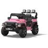 Garvee Jeep Elettrica Fuoristrada Per Bambini, 12V, Doppio Motore, Rosa | 7Ah, Telecomandabile, 3 Marce, Luci LED e Musica, Portata Massima 30 kg, Adatto a Bambini dai 3 agli 8 Anni