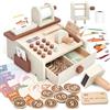 Masonbaby Cassa Giocattolo per Bambini, Registratore di Cassa Giocattolo con Scanner & Moneta, Registratore di Cassa Supermercato Giocattolo Regalo Gioco di Ruolo per Bambini dai 3 Anni