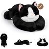 asterbud Peluche ponderato a forma di panda, 1,5 kg, per bambini e adulti, peluche Kawaii, morbido cuscino, compagno perfetto per comfort e gioia (gatto, 45 cm)