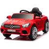 LALAHO Auto elettrica per bambini Mercedes-Benz SL500 12V(Rosso) | Doppio motore 390*2,3-5 km/h,batteria 4.5Ah,LED, telecomando,musica+Bluetooth,sicuro,per 3-5 anni