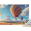 5E8C4N9V Mongolfiera Puzzle 1000 Pezzi Carta per Adulti Paesaggio Campestre Puzzle per Famiglia Relax Decorazione Regalo 38x26cm/1000pcs