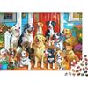 5E8C4N9V Cani amici della famiglia Puzzle 1000 Pezzi Carta per Adulti Scena da giardino colorata Puzzle per Adulti Relax Concentrazione Decorazione Regalo 70x50cm/1000pcs