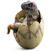 Tsawntd Dinosauri Creature preistoriche, Uova di Dinosauro, Set di Uova di Dinosauro da Cova - Statuetta di Dinosauri per Bambini con Gusci Rimovibili, Decorazione Realistica per la Scrivania (155g)