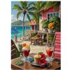 FBFNIOPZUYAw Bevande Spiaggia 1000 Pezzi Mini Puzzle per Adulti | 52 x 38 cm Cartone Decorazione Casa Taglio Preciso Regalo Compleanno Rilassato