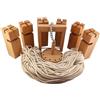 Hunmor Torre di Frobel, gioco di squadra, Tower of Power, gioco impilabile | Favorisce la comunicazione e il lavoro di squadra, per gruppi ed eventi, include corde, gru e 6 blocchi in legno di faggio