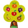 Janod - Puzzle Albero Goloso - 6 Pezzi + 1 Tabellone - Gioco Didattico in Legno - Gioco Formativo, Sviluppare la Memoria - Da 18 Mesi in Su, J07061