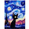 FBFNIOPZUYAw 1000 Pezzi Mini Puzzle per Adulti Gatto Cielo Notte Idea Regalo | 38x26cm Cartone Amanti Puzzle Relax Mentale Puzzle Intellettuale Regalo Amico Decorazione Soggiorno
