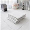 ZSRedHong 12 tappetini in schiuma a incastro, bicolore, bianchi | Tappeto a forma di piastrelle con bordo, per soggiorno, camera da letto, morbido tappeto puzzle
