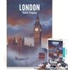 JIANGENNF Puzzle per adulti da 1000 pezzi, Londra al tramonto, giochi per famiglie, attività divertenti da fare a casa, regalo di compleanno, regali 38x26cm