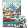 JIANGENNF Puzzle da 1000 pezzi per ragazzi, Isole Lofoten in Norvegia, giochi educativi, attività divertenti da fare a casa, collezione d'artista, belle arti 38x52cm