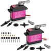 Kolrid Servo digitale da 2 pezzi, 25 kg, servo sterzo digitale, impermeabile, servo ad alta coppia, servo digitale per modellismo, ingranaggi in metallo, servomotore a 180°, servos DS3225 per auto