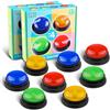 BEAN LIEVE Confezione da 8 buzzer di gioco con 4 colori e 4 luci LED più luminosi, cicalini di risposta portatili per aule in famiglia, feste notturne, pulsanti luminosi per giochi in famiglia in