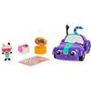 DREAMWORKS GABBY'S DOLLHOUSE Gabby's Dollhouse, La Macchina Di Carlita Con Personaggio Pandi Panda, 3+ | Scatola Con Sorpresa, Movimenti Realistici, Sbatte Le Ciglia, Codice Qr, Personaggio Giocattolo Esclusivo