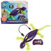 HEX BOTS, Geco Telecomandato Fluo Glow-In-The-Dark, Ricaricabile, 4+ Anni | 2 Pile Aaa Non Incluse, Movimento Su Pareti, Controllo Fino a 8 M, Occhi Led, Design Fosforescente, Coda e Arti In Silicone