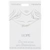 Depesche 4710-003 - Collana con ciondolo a forma di scritta Hope in argento, regolabile in lunghezza (42 cm + 5 cm), ideale come regalo o piccola attenzione, colore: argento