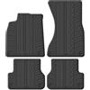 Gledring AutoStyle Tappetini in Gomma Compatibile con Audi A7 2010-2018 / A6 2011-2018 (Profilo T 4-Parti + clip di Montaggio)