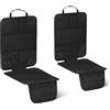 Amazon Basics - Coprisedile per Auto con Imbottitura in Schiuma e Tasche Portaoggetti, Misura Universale, Protezione Sedile Posteriore, Confezione da 2, Nero
