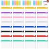 DTDULL 36 Pezzi Portapillole Settimanale Bustine in PVC con 4 Etichette Colorate, Organizer Medicinali da Viaggio e Porta Pillole Giornaliero per Pastiglie, Vitamine e Integratori, Multicolore