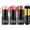 MLSMILE Kit di contorno viso 3 pezzi - Stick contorno crema abbronzante, Highlighter e Blush - Scultura delle guance lunga tenuta - trucco professionale