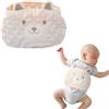 TEKZEP Cuscino Termico Anticoliche per Neonati, Cuscino Riscaldabile al Microonde con e Fasce per Gas e Coliche, Adatto da 0 a 3 Anni (Beige, Design Maialino Carino)