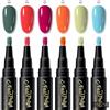 Generico Penna Smalto Gel Per Unghie 6 Colori 5 Ml Pennarello Strumento Manicure | Smalto Per Unghie In Penna Colorate Ideale Per Casa, Salone, Halloween, Ufficio, Festa, Adulti, Donne, Ragazze, Principianti