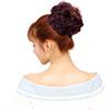 LesafeV Extension per chignon ricci, super spessi, per coda di cavallo, chignon, viola scuro