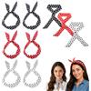 Psiokimi 9 Pezzi Fasce per Capelli a Pois, Fascia Puntinata 3 Colori, Fascia per Capelli Rockabilly Fasce a Pois Anni 90 per Donna e Uso Quotidiano