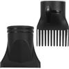 Generico Beccuccio per Asciugacapelli 2 Pezzi Nero in Plastico Resistente Alta Temperatura Accessorio Concentratore Circolare per Styling Routine Chioma