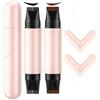 DUFYOC 2 Pezzi Eyeliner Stamp Magico, Eyeliner Nero e Marrone Waterproof a Lunga Durata, Penna Eyeliner Rotante con Timbro per Occhi, Kit Trucco Occhi Professionale per Principianti, 2 x 3ml