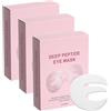 Generic Deep Peptide Collagen Eye Mask, Under Eye Patches for Dark Circles and Puffy Eyes, Three-Piece Design Covers Entire Eye Area (3boxes)