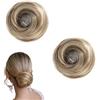 ARYIMYDP 2 Chignon Finti per Capelli Lisci, con Elastico Incorporato per Creare un'Acconciatura Alta e Morbida in Pochi Secondi, Perfetti per Sera o Lavoro, Pratici e Veloci