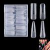 WaxYxaW Set di 96 unghie finte con tappi acrilici, kit di estensione per unghie opache, con 4 modelli di capsule a copertura completa, 12 misure pre-numerate per donna e ragazza