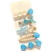 KARLOR Set di 5 fermagli per capelli a forma di sirena, a tema oceano, con conchiglie, stelle marine e coda di sirena, forcine per capelli con perle scintillanti per ragazze e donne (blu)