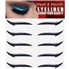 Yulokdwi Attaccare l'eyeliner glitterato | 5 paia di stencil per eyeliner autoadesivi istantanei glitterati | Strumento per eyeliner, adesivi per trucco, eyeliner adesivo scintillante lunga Yulokdwi
