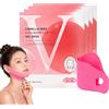 INSEEK Camellia - Maschera per il viso e il mento con linea V Line, gel per il sollevamento del mento, per modellare la mascella, maschera per il collo al collagene, maschera rassodante per il viso al