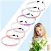 PLABBDPL Fasce per fiori per bambina 6 pcs Fascia per corona di fiori Corona di fiori Fascia per fiori di cotone Fasce per capelli Accessori per capelli Bambino per la Compleanno, A
