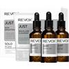 REVOX B77 - Just Skin Brightening Set, 4 x 30 ml, Siero Occhi Caffeina 5% + Siero Vitamina C + Detergente Viso Acido Glicolico + Squalano, Set Cura Viso, Pelle più Uniforme e Luminosa