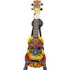 Mahalo Ukulele Soprano Tiki Teschio Giallo Art Series Aquila Nylgut Borsa Nuovo