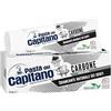 PASTA DEL CAPITANO 1905 Pasta del Capitano, Dentifricio Carbone Vegetale Attivo Bio, Sbiancante Naturale dei Denti in Pasta Nera, Efficace contro le Sostanze che Macchiano lo Smalto, 100% Made in Italy, Tubetto da 75 ml